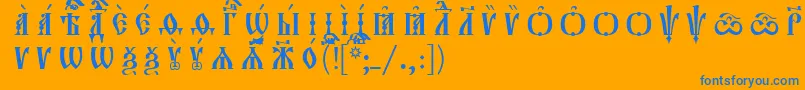 Más sobre la fuente Orthodox.TtUcs8CapsРазрядочный fuente Orthodox.TtUcs8CapsРазрядочный – Fuentes Azules Sobre Fondo Naranja